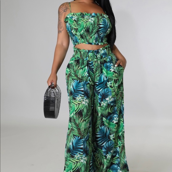 Jumpsuit two piece pants set - Picture 3 of 8